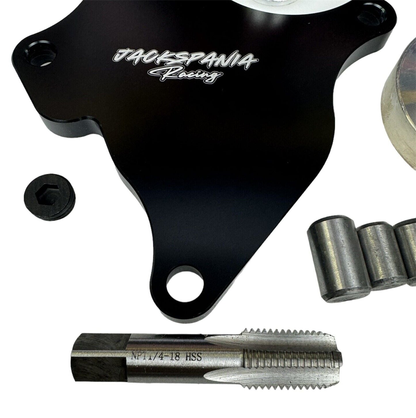 JackSpania Racing Balance Shaft Eliminator Kit for H Series and F Series VTEC engines, engine parts for H22A, F22, and F20B models.