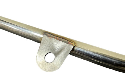 Stainless steel tubular upper radiator support for Honda Civic EK 96-00 Si, suspension part by JackSpania Racing, shown in the image.