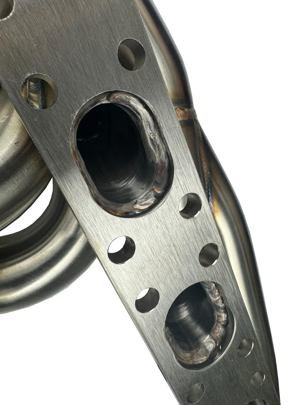 BMW E46 E36 E39 tubular top mount turbo manifold with T3 T4 flange and 44mm wastegate from JackSpania Racing, made of 304 stainless steel