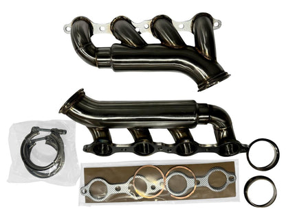 JackSpania Racing F Body LS LS1 LS2 LSX turbo manifolds with 3-inch turbo headers and 1.5-inch primary pipes for V8 engines
