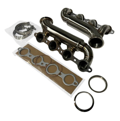 JackSpania Racing F Body LS LS1 LS2 LSX turbo manifolds with 3-inch turbo headers and 1.5-inch primary pipes for V8 engines.