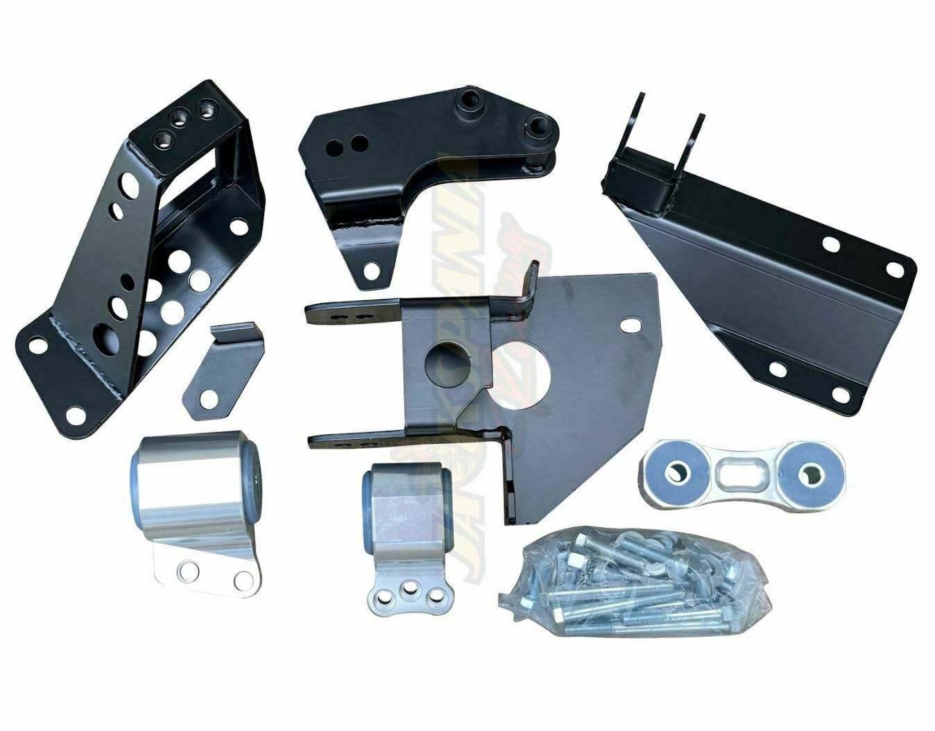 JackSpania Racing Motor Engine Mount EF Dual Height K-Series Swap Kit for 88-91 Honda Civic CRX, FWD, 70A rubber.