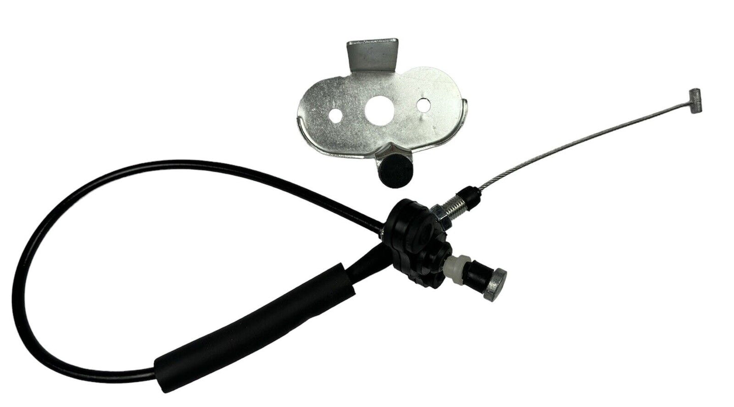 JackSpania Racing throttle cable for 2JZGTE, 2JZGE, RB20, RB25, and 1JZ engine intake manifold, showing forward-facing design.