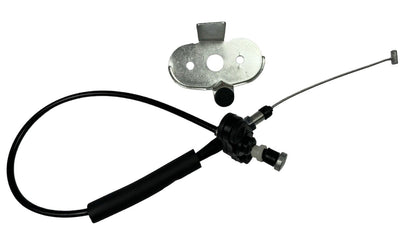 JackSpania Racing throttle cable for 2JZGTE, 2JZGE, RB20, RB25, and 1JZ engine intake manifold, showing forward-facing design.
