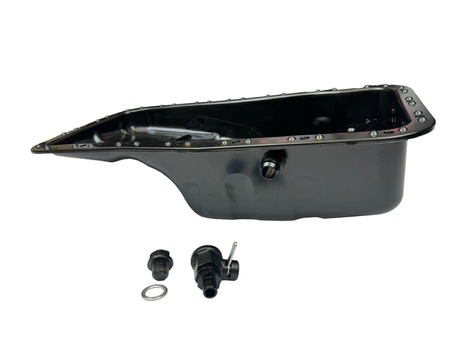 JackSpania Racing B Series oil pan with 10AN fittings for Honda Acura B16 B18AB B20 engines, fits Civic EG EK DC2 Si.