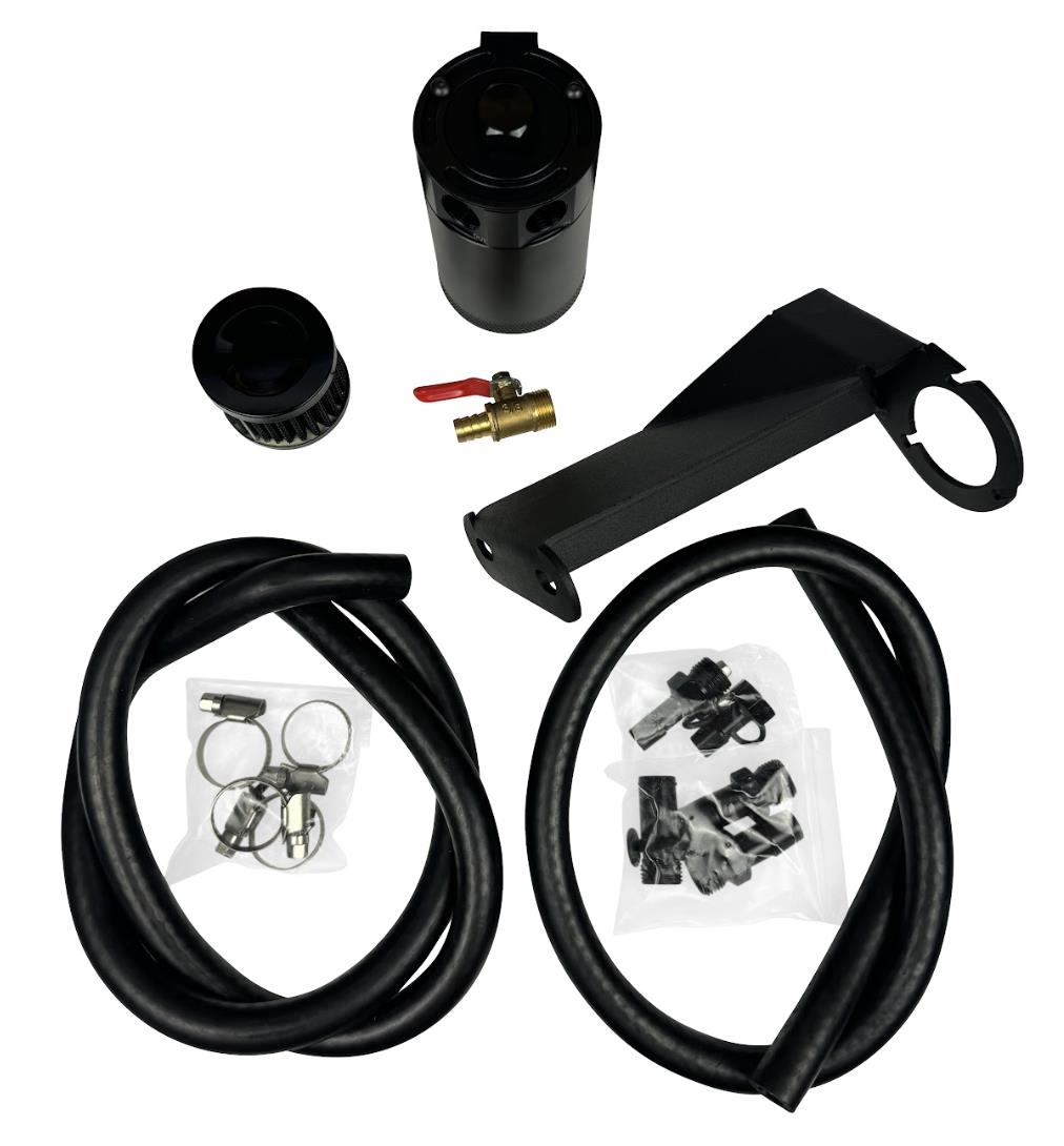 JackSpania Racing baffled oil breather catch can for Infiniti Q50 Q60 3.0T VR30DDTT engine, PCV system, 2016+ model