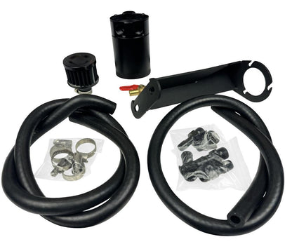 JackSpania Racing baffled oil breather catch can for Infiniti Q50 and Q60 3.0T VR30DDTT engine, PCV system.