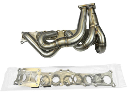 JackSpania Racing N54 top mount single front-facing turbo manifold for 135i, 335i, 535i, and Z4, T3 T4 divided exhaust part