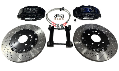 JackSpania Racing JSR Street Series big brake kit with drilled slotted 2-piece rotor and caliper for 92-00 Honda Civic front drivetrain upgrade.