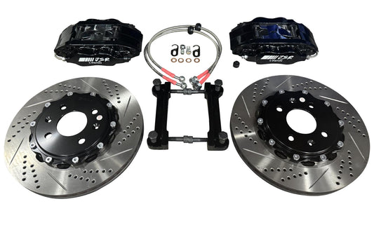 JackSpania Racing JSR Street Series big brake kit with drilled slotted 2-piece rotor and caliper for 92-00 Honda Civic front drivetrain upgrade.