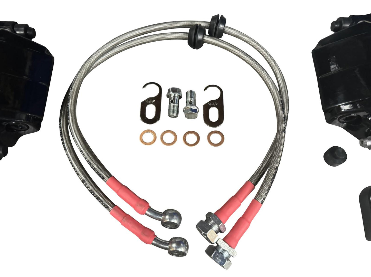 JackSpania Racing JSR Street Series big brake kit with 9.5-inch drilled and slotted two-piece rotors and caliper for 92-00 Honda Civic
