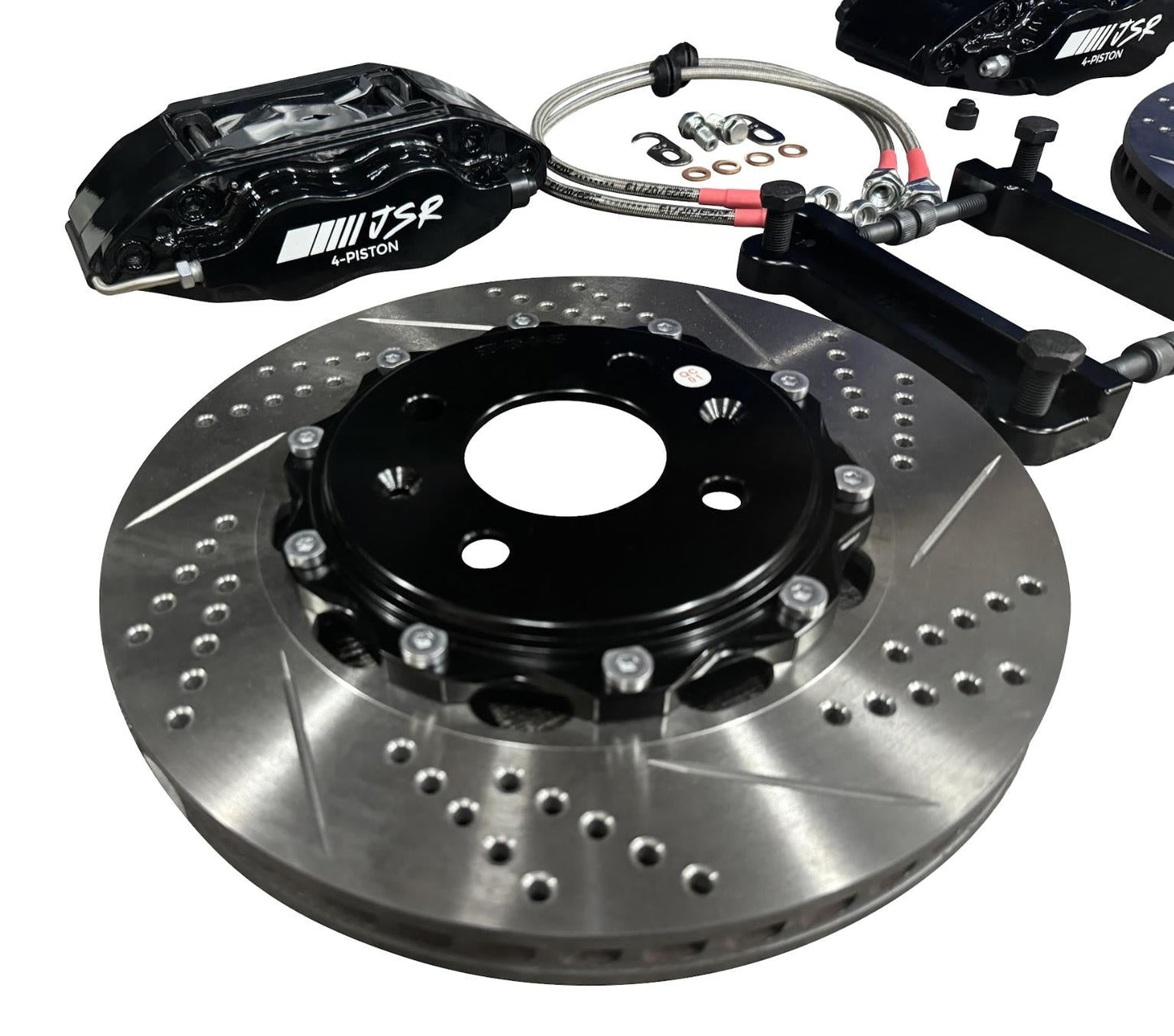 JackSpania Racing JSR Street Series big brake kit with drilled slotted 2-piece rotor and caliper for 92-00 Honda Civic front drivetrain upgrade