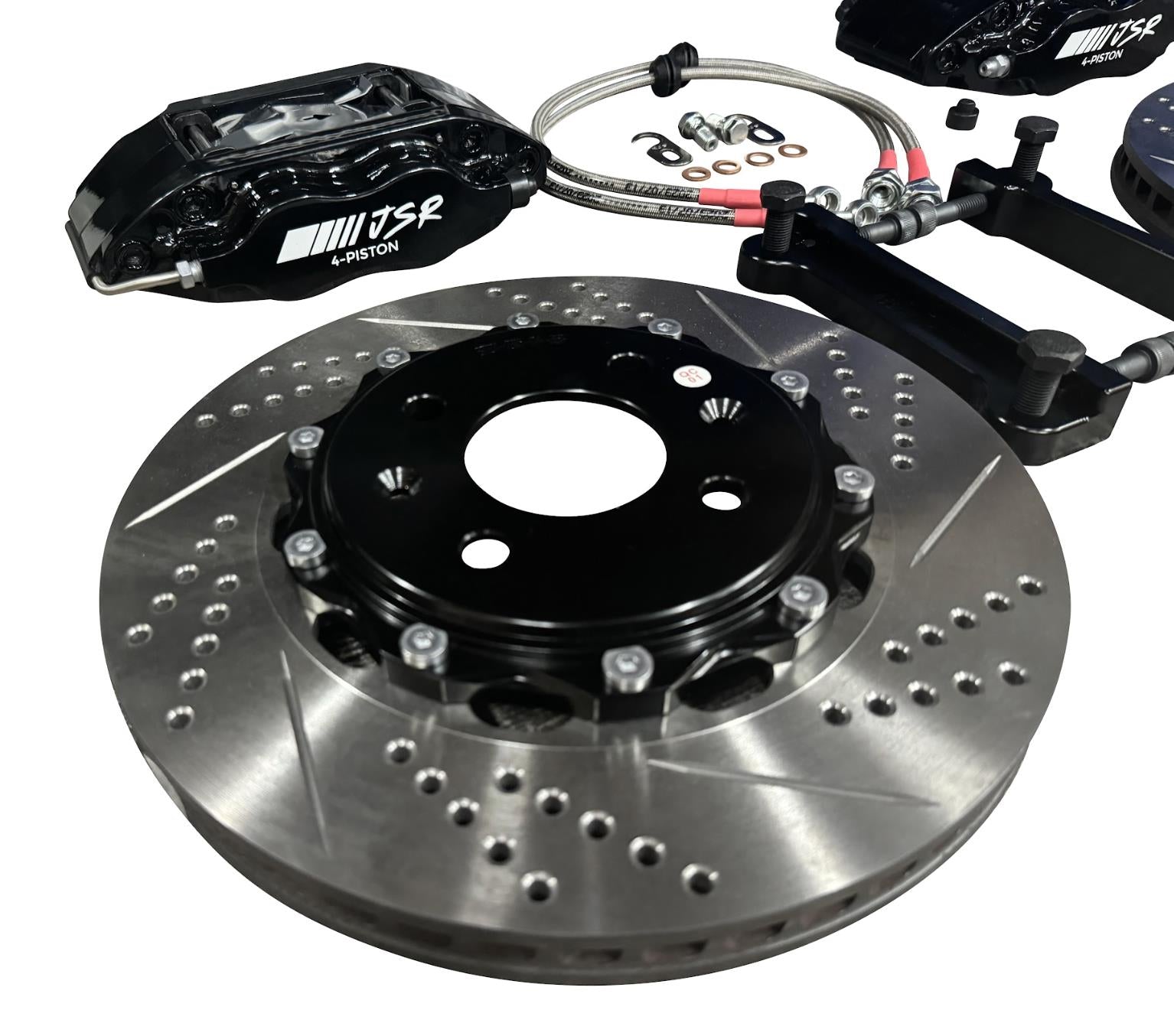JackSpania Racing JSR Street Series big brake kit with drilled slotted 2-piece rotor and caliper for 92-00 Honda Civic front drivetrain upgrade
