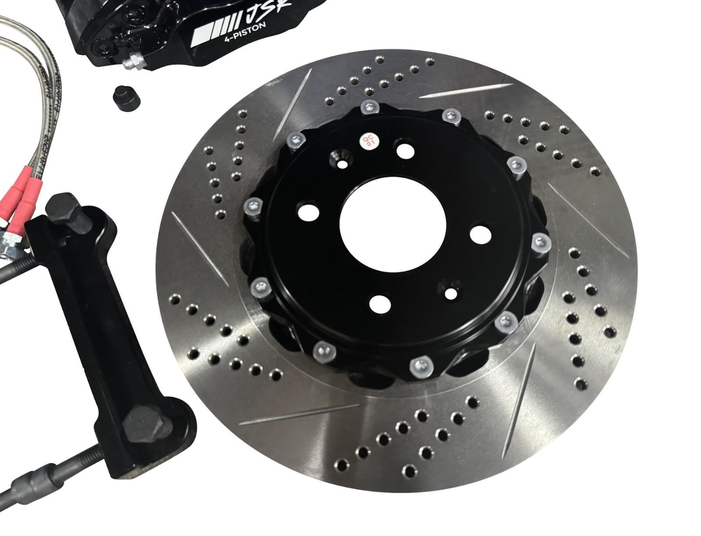 JackSpania Racing JSR Street Series big brake kit with 9.5-inch drilled and slotted two-piece rotor and caliper for 92-00 Honda Civic