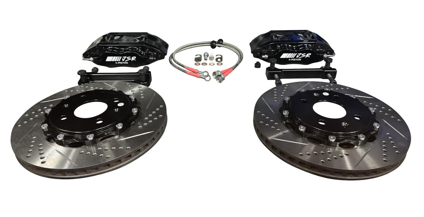 JackSpania Racing JSR Street Series big brake kit with drilled slotted 2-piece rotor and caliper for 92-00 Honda Civic front drivetrain upgrade