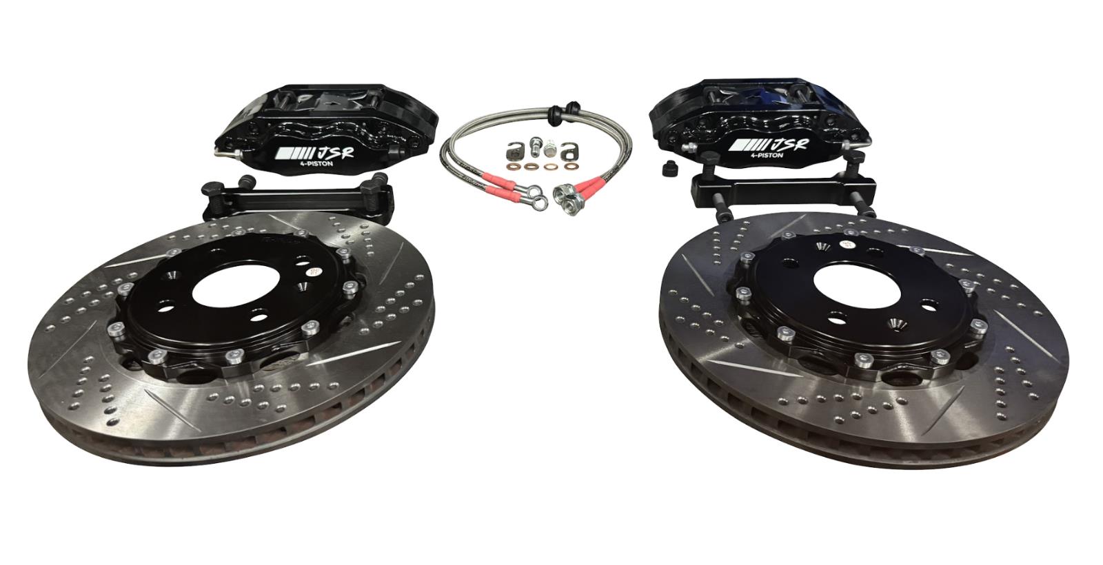 JackSpania Racing JSR Street Series big brake kit with drilled slotted 2-piece rotor and caliper for 92-00 Honda Civic front drivetrain upgrade