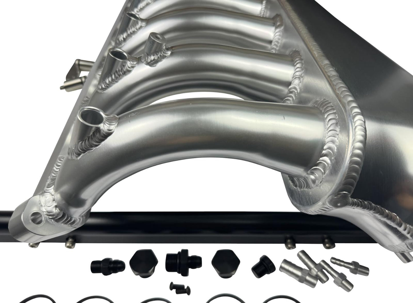 Front facing intake manifold fuel rail for BMW N54 3.0L engine, compatible with 135i, 335i, 535i, Z4 by JackSpania Racing