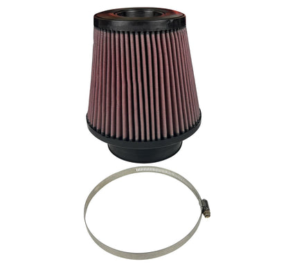 JackSpania Racing cold air intake kit for Dodge Hellcat Charger and Challenger 6.2L SRT engine, featuring a high-performance filter.