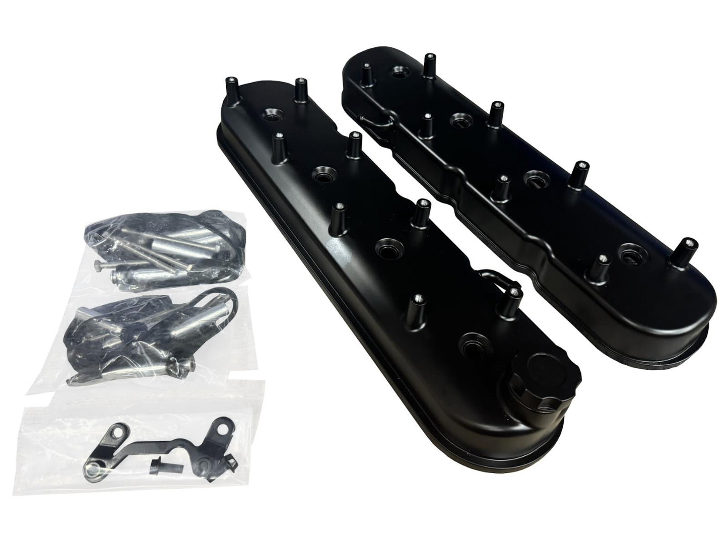 Cast aluminum tall valve cover with coil mount for GM LS engine models including LS1, LS2, LS3, LS6, 5.3, and 6.0 by JackSpania Racing