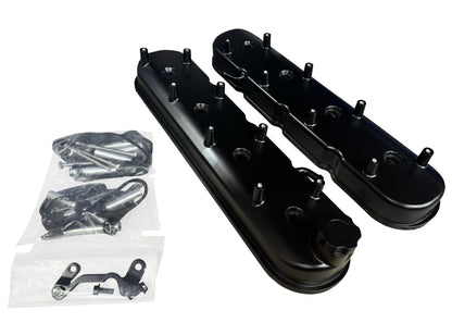 Cast aluminum tall valve cover with coil mount for GM LS engine models including LS1, LS2, LS3, LS6, 5.3, and 6.0 by JackSpania Racing