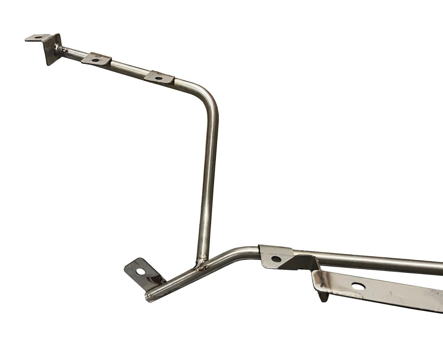 Stainless steel tubular upper radiator support for Honda Civic EG 92-95 Si, exterior car part by JackSpania Racing.