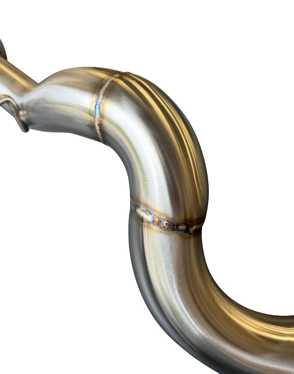 Stainless steel 2.5-inch exhaust system muffler for 97-01 Honda CR-V, compatible with JackSpania Racing exhaust parts.