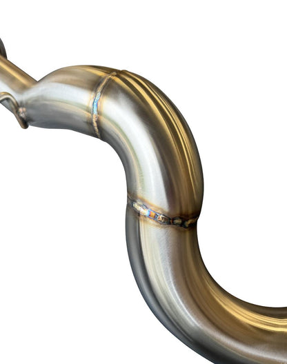 Stainless steel 2.5-inch exhaust system muffler for 97-01 Honda CR-V, compatible with JackSpania Racing exhaust parts.
