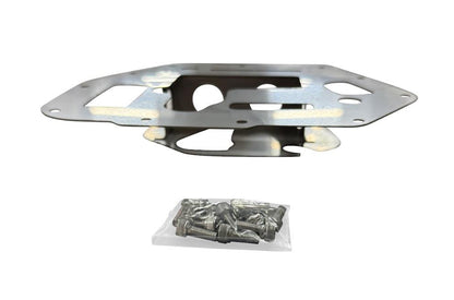 Oil pan baffle plate kit for Toyota GR86 and Subaru BRZ FA24 2.4L engine, by JackSpania Racing, showing metal engine parts.