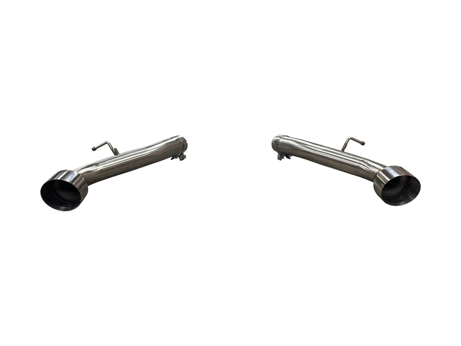 Stainless steel axle back exhaust system for Toyota Supra GR A90 by JackSpania Racing, featuring muffler pipe and polished 304 stainless steel.