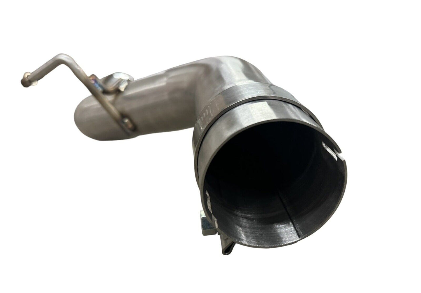 Stainless steel axle back exhaust system for Toyota Supra GR A90 by JackSpania Racing, featuring muffler pipe and polished 304 SS finish.