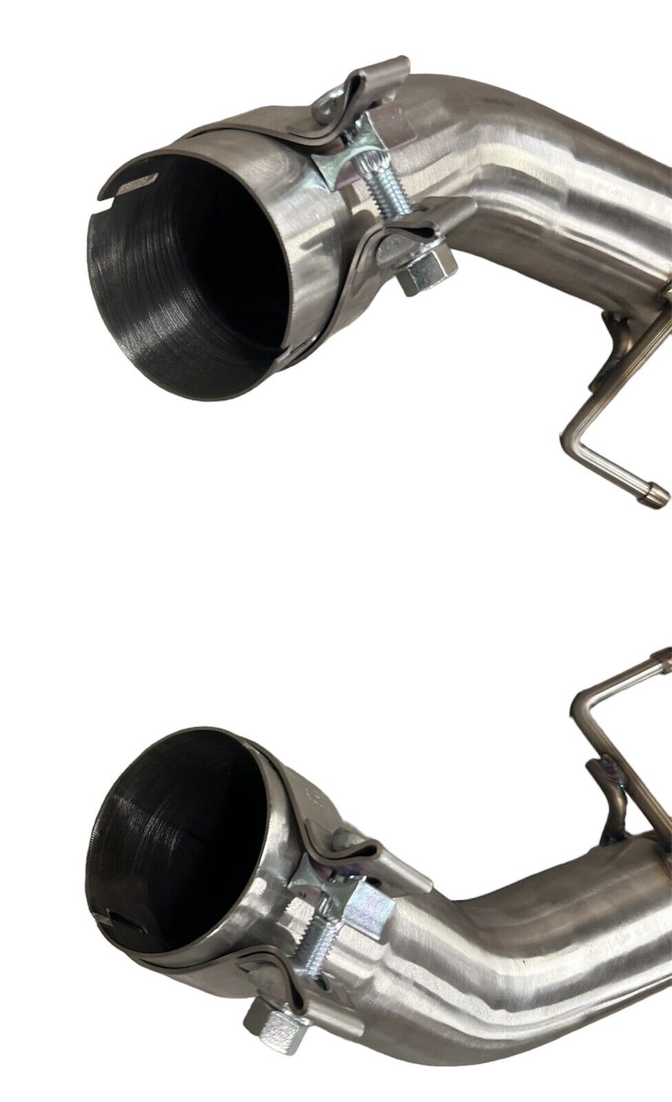 Stainless steel axle back exhaust system for Toyota Supra GR A90, featuring muffler pipe, by JackSpania Racing, made of 304 SS.