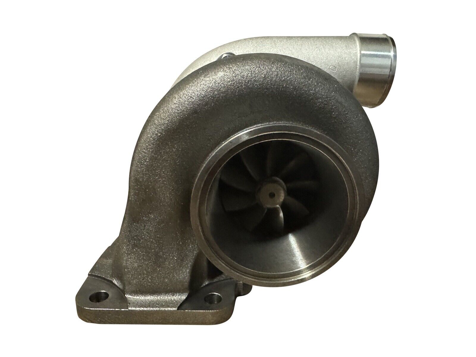 JackSpania Racing Turbo GT3584 RS billet T4 turbine with .82 A/R V-band for engine performance, shown in the image.