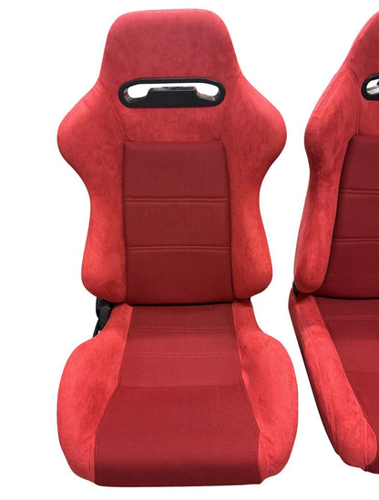 Reclinable slider seats for Recaro SR3 style Civic Integra DC2 EK9 EK EG ITR CTR by JackSpania Racing, showing seat adjustment features.