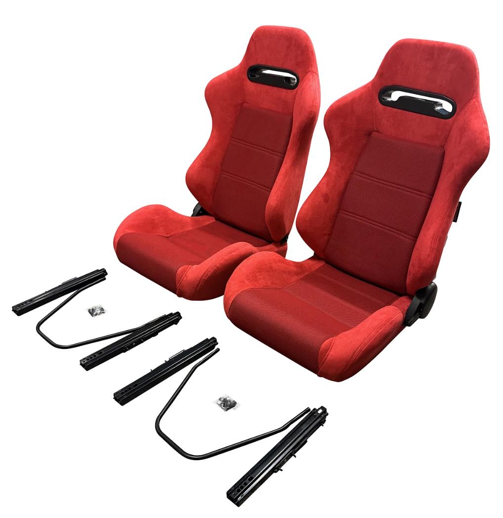 Reclinable slider seats for Recaro SR3 style Civic Integra DC2 EK9 EK EG ITR CTR by JackSpania Racing, automotive drivetrain parts.