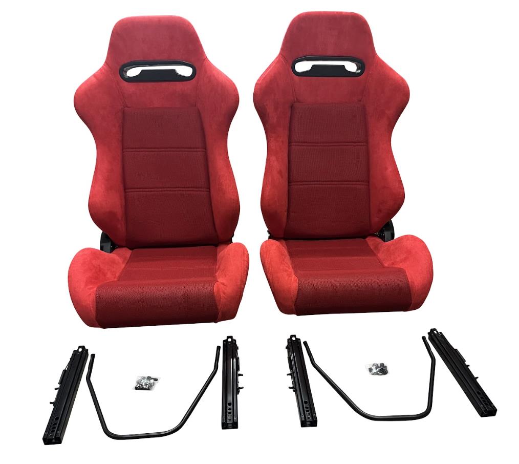 Reclinable slider seat for Recaro SR3 style Civic Integra DC2 EK9 EK EG ITR CTR by JackSpania Racing, showcasing adjustable seat mechanism.