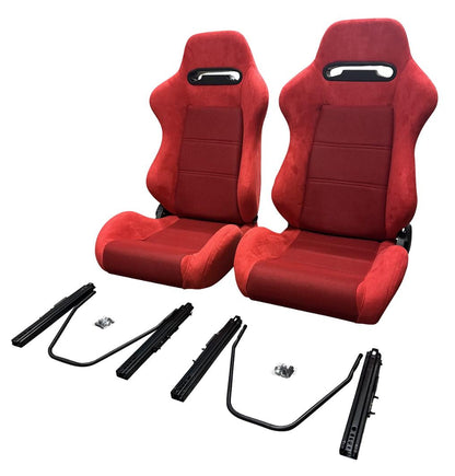 Reclinable slider seats for Recaro SR3 style Civic Integra DC2 EK9 EK EG ITR CTR by JackSpania Racing, showing adjustable seat mechanism.