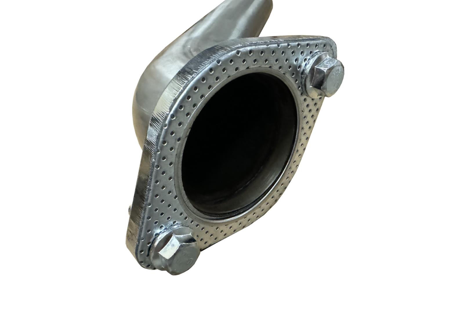 Burnt stainless steel axle back exhaust for Nissan 370Z Z34 2009-2021 by JackSpania Racing, showing the polished exhaust tips.