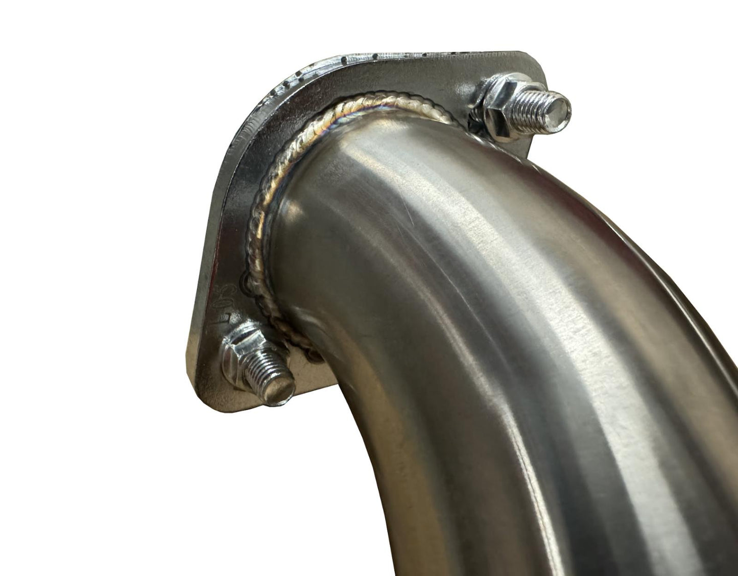 Stainless steel axle back exhaust for Nissan 370Z Z34 2009-2021 by JackSpania Racing, showing polished exhaust tips and piping.