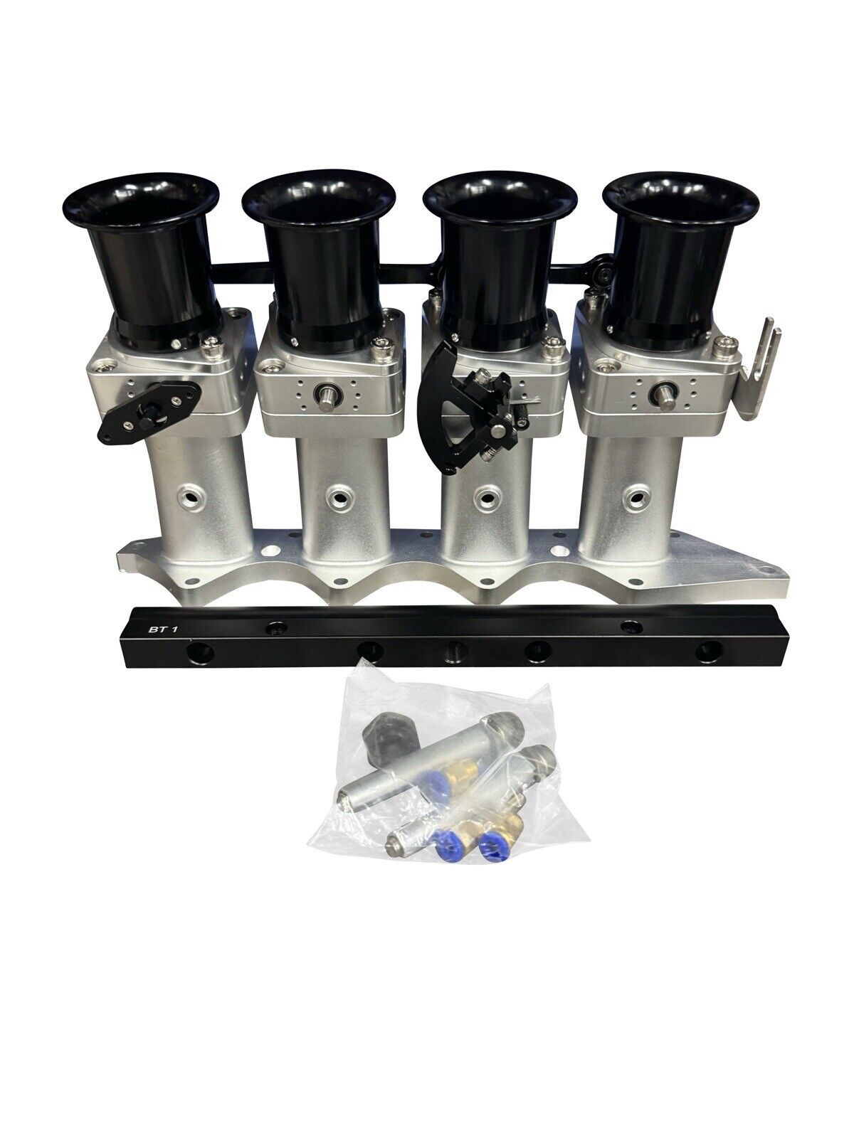 JackSpania Racing B Series Billet 50mm ITB intake manifold with individual throttle bodies for B18C1 P72 engine, engine parts.