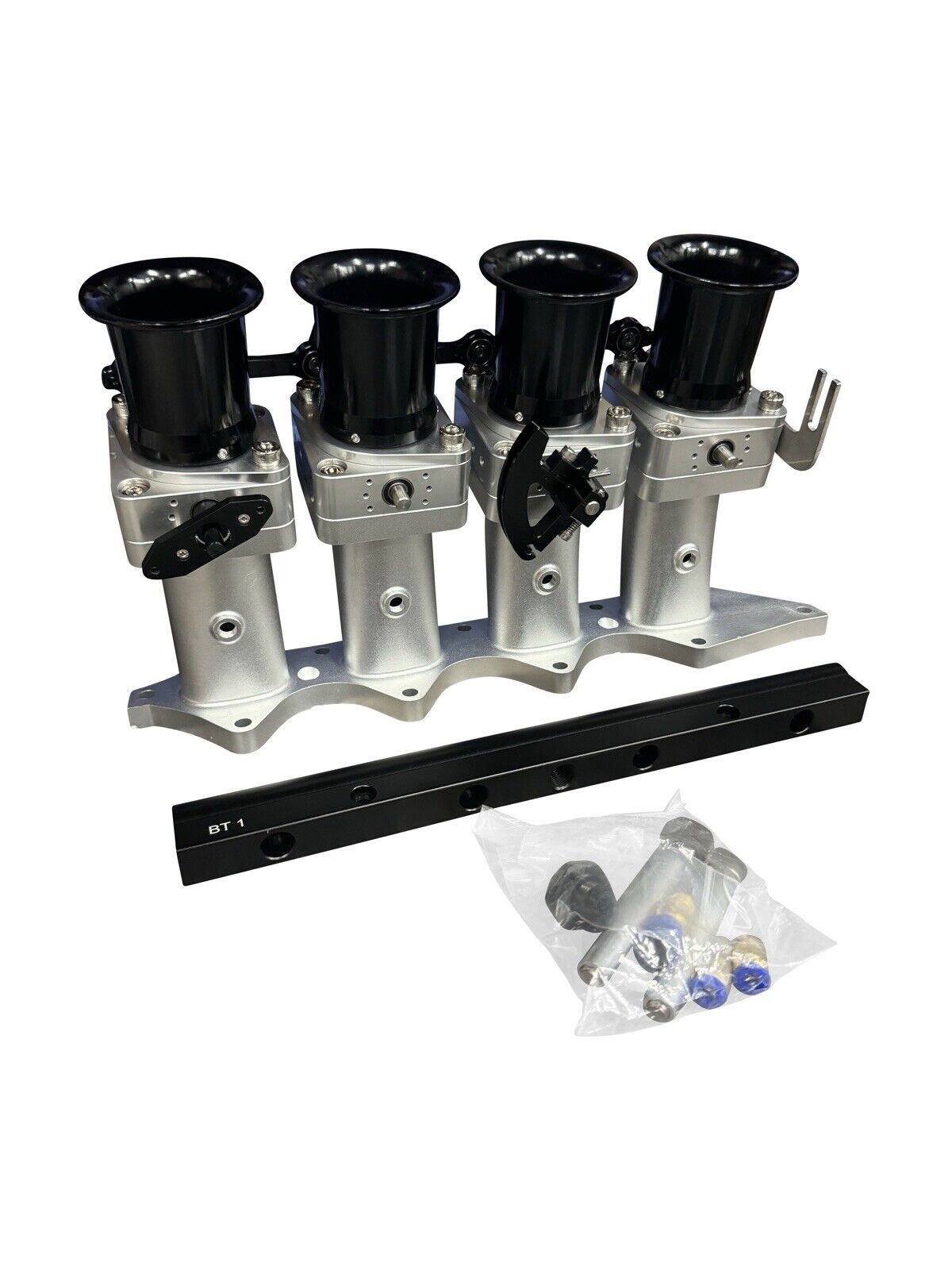 JackSpania Racing B Series Billet 50mm ITB intake manifold with individual throttle bodies for B18C1 P72 engine, engine parts.