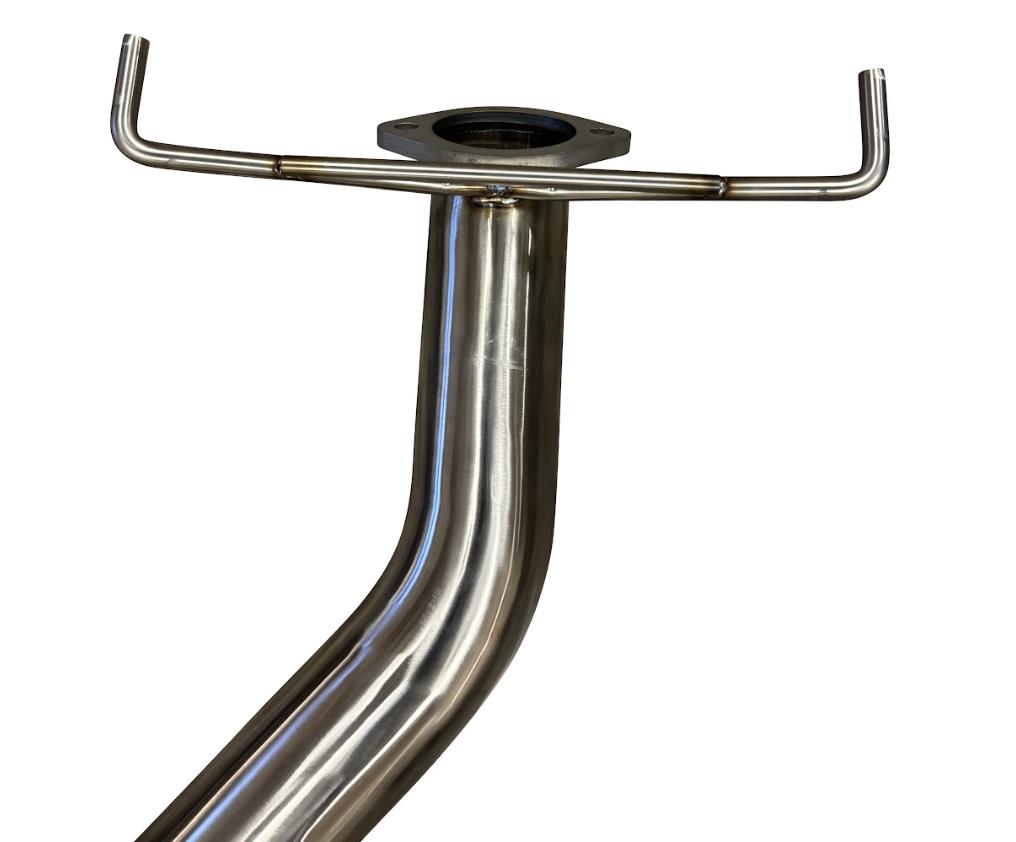 JackSpania Racing Tri Tip 3-inch CatBack Exhaust for Honda Civic Si FK7 1.5T coupe, showcasing the polished exhaust system.