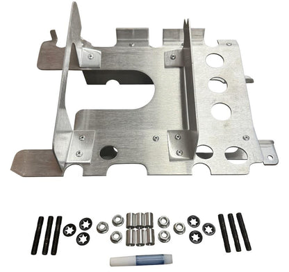 Stainless steel K Series oil pan baffle plate kit for Honda Acura K20 K24 engines, by JackSpania Racing, installed in engine component