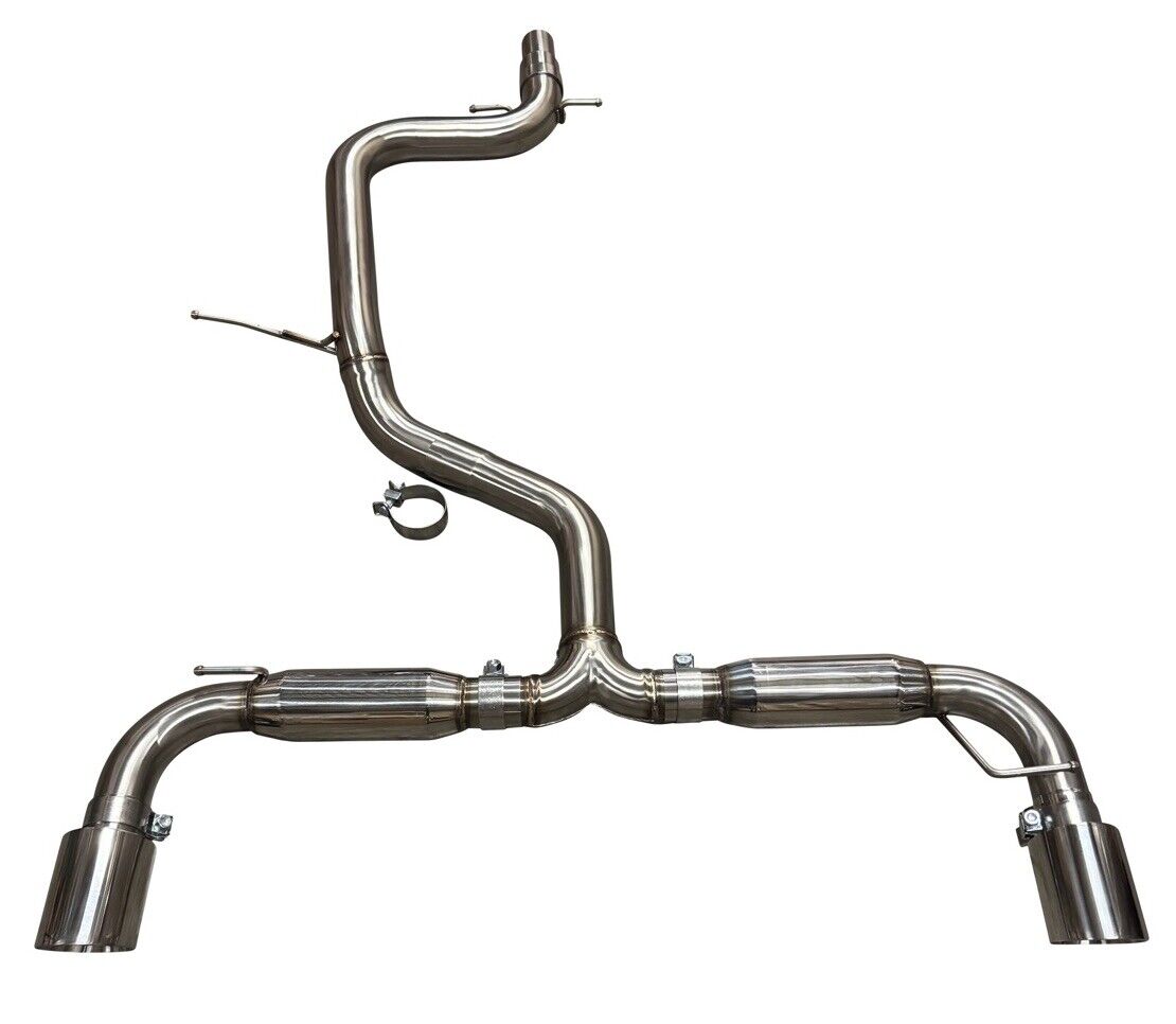 Volkswagen Golf GTI 09-14 2.0T MK6 exhaust system with polished catback for turbo models, by JackSpania Racing.