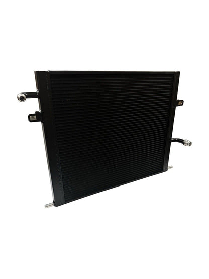 JackSpania Racing B48 B46 B58 heat exchanger for BMW M140i M240i 340i xDrive intercooler engine part showing the intercooler unit