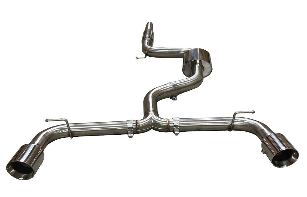 Stainless steel 3-inch dual catback exhaust muffler for 2015-2017 VW Golf GTI 2.0L Turbo MK7 by JackSpania Racing