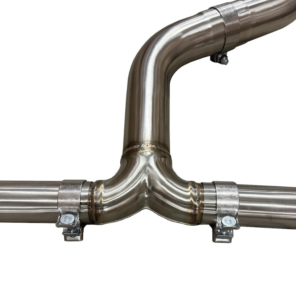Dual 3-inch stainless steel catback exhaust muffler for 2015-2017 VW Golf GTI 2.0L Turbo MK7 by JackSpania Racing