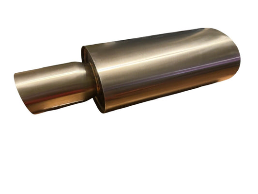 JackSpania Racing dual wall short tip muffler with 2.5-inch inlet and 3.5-inch outlet, oval exhaust part for EG and EK models
