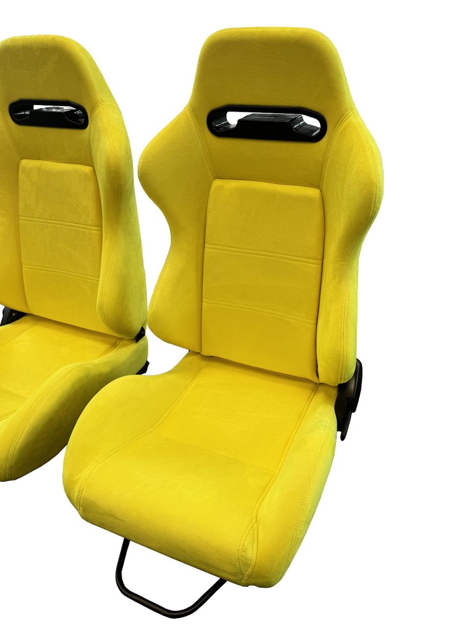 Reclinable slider seats for Recaro SR3 style Civic Integra DC2 EK9 EK EG ITR CTR by JackSpania Racing, showing adjustable seat mechanisms.