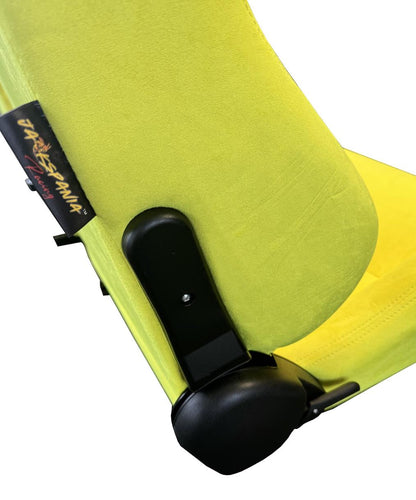 Reclinable slider seats for Recaro SR3 style Civic Integra DC2 EK9 EK EG ITR CTR by JackSpania Racing, showcasing adjustable seat mechanisms.