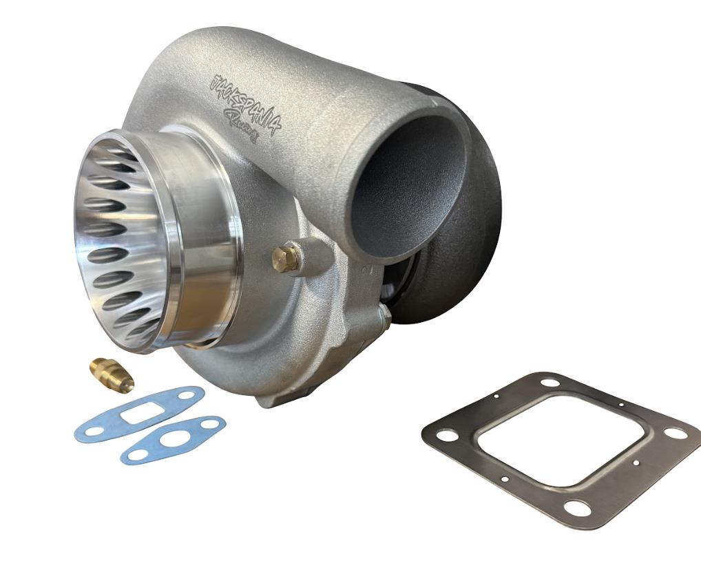 JackSpania Racing 6766 Journal Bearing Billet Wheel Turbo T3/T4 0.81 A/R turbine housing with V-band, engine part for turbochargers.